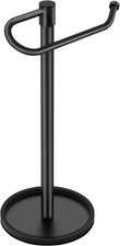 Hand Towel Holder Stand Matte Black Standing Towel Racks for Bathroom Stainless