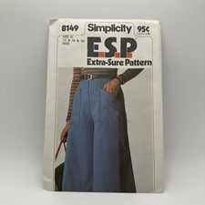 Simplicity 8149 Size 12-16 Womens Culottes Ex...
