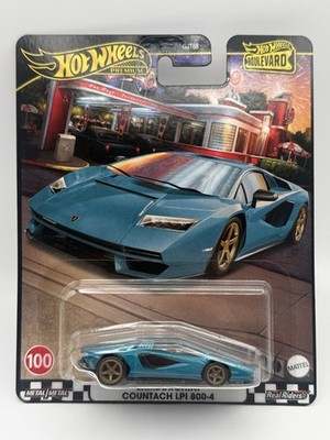 Hot Wheels Premium Lamborghini Countach LPI 800-4 Boulevard #100 Blue
