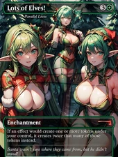 Parallel Lives "L0ts of E!ves" Anime Waifu Style Card For EDH and Playtest