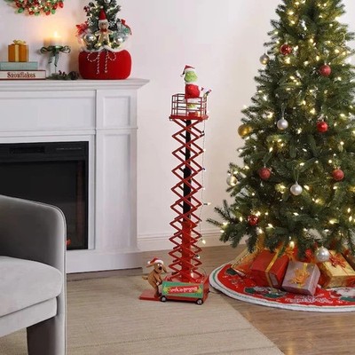 Mr. Christmas The Grinch's Animated Scissor Lift 50'' Tall Music and Lights New