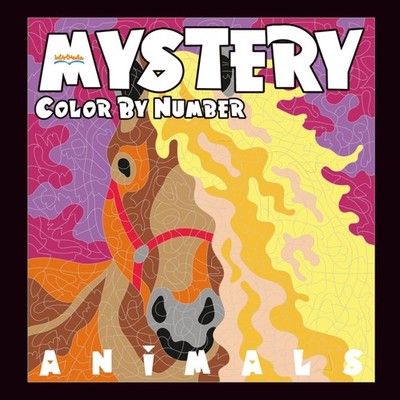 Mystery Color By Number: Animals (Black Backgrounds): hidden pictures activity c