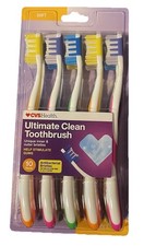 NEW 10 Pk CVS Health Ultimate Clean Toothbrush STIMULATES GUMS Antibacterial