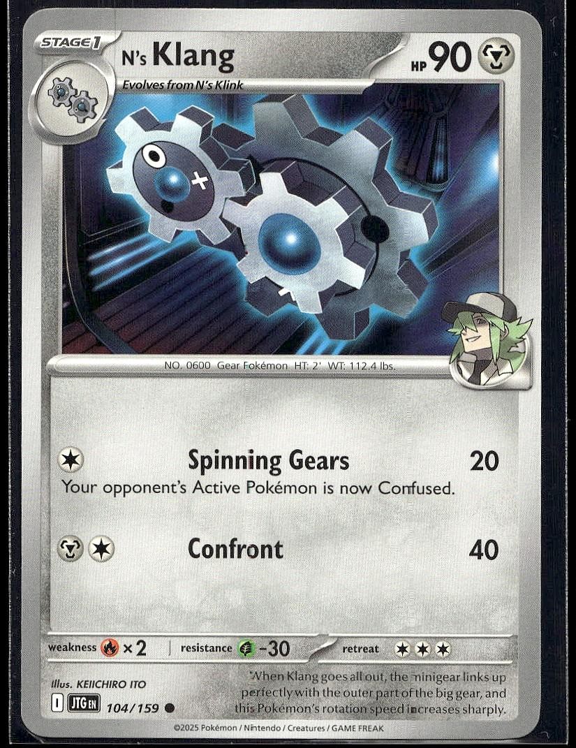 N's Klang 104/159 Common Journey Together Pokemon Lightly Played