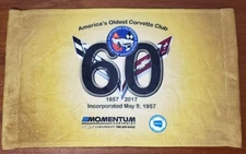 Vintage 60th Anniversary Oldest Corvette Club in America 2017 Pole Flag  Banner