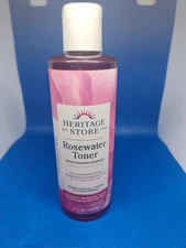 (E) Heritage Store Rosewater Toner Moisturizing Essence, 8 fl oz (237 ml)
