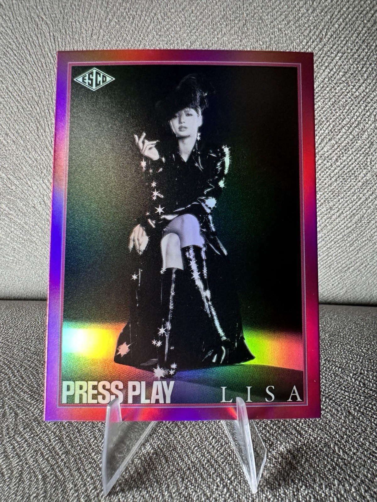 2026 ESCO x LISA #42 PRESS PLAY PINK FOIL SERIAL NUMBERED #/800 - 067/800