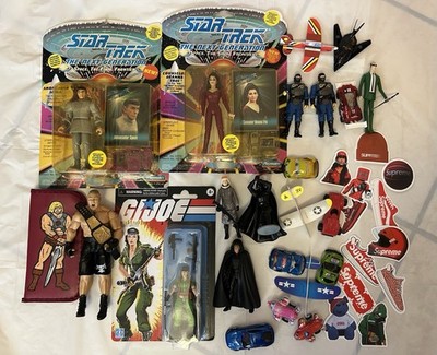 23 Mixed Lot Toys Action Figures Star Wars Star Trek Brock Lesnar Gi Joe