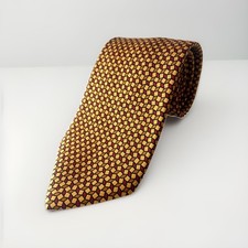 Brooks Brothers Makers Vintage Geo Pattern Silk Neck Tie Made In USA 59.5 x 3.75