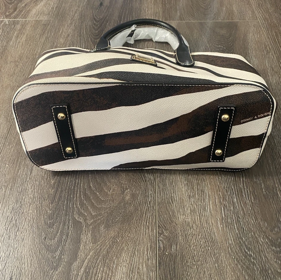 Bolso de hombro vintage de cuero con estampado de cebra Dooney & Bourke Foto 4 de 4