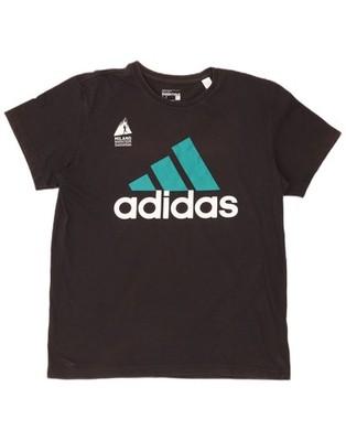 Adidas Herren Marathon Grafik T-Shirt Oberteil Medium schwarz Baumwolle BR04
