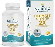 Nordic Naturals Ultimate Omega 2X Softgels, 2150 Mg, Fish Oil, 120 SOFT GELS