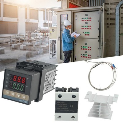 REX C100 Proportional Temperature Controller Kit with 40A For SSR and Probe