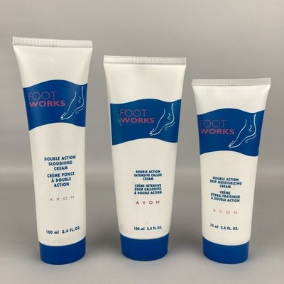 Avon Foot Works Set of 3: Sloughing, Deep Moisturizing & Intensive Callus Cream