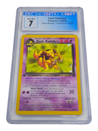 Dark Kadabra (1st Edition) graded CGC 7 for sale on eBay