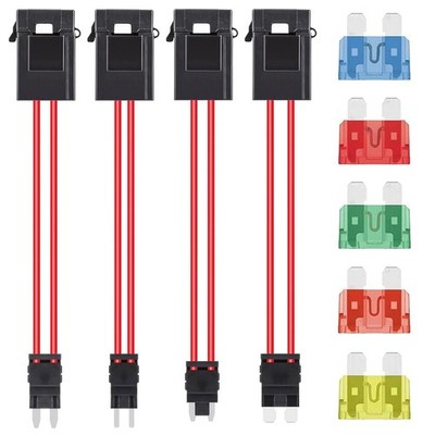 AUKENIEN ACC KFZ Sicherungskasten Sicherungshalter Set 4Werte Mini Micro Micro2