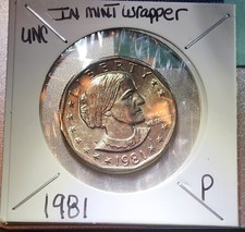 1981 P Susan B Anthony Dollar Coi
