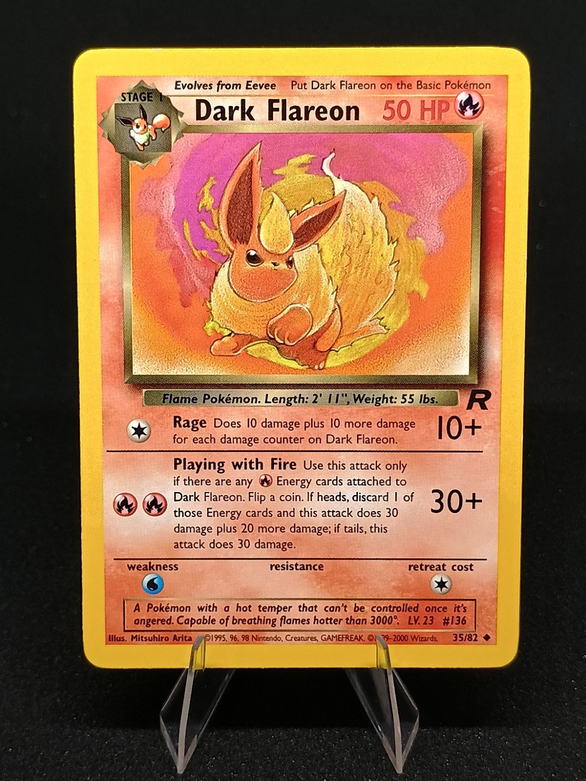 Pokemon Dark Flareon #35/82 Team Rocket Uncommon Non-Holo