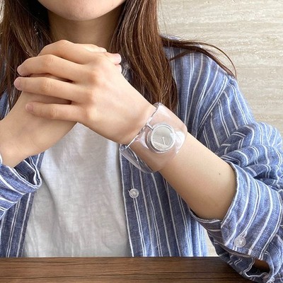 ISSEY MIYAKE NYAS001 O-Bold bangle Wrist Watch Clear Tokujin