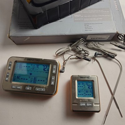 SMARTRO X50 Wireless BBQ Meat Thermometer 4 Probe 500 Ft Tested Works batt inc'd