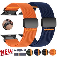 Magnetic Nylon Band Strap For Apple Watch Series 12/11/10/9/8/7/6/SE Ultra 4 3