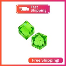 50pcs Adabele Austrian 4mm 0.16 Inch Small Faceted Cube Crystal Loose Beads Pe