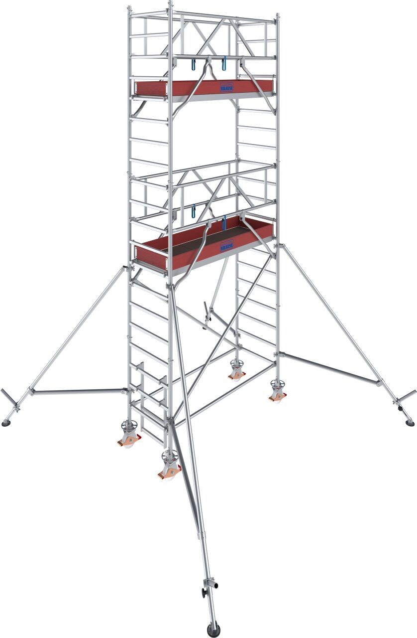 €0 delivery KRAUSE aluminium rolling scaffold STABILO 1000 – working height 6...