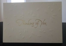 Classic Ivory Gold Thinking Of You With Sympathy Hallmark Greeting Card