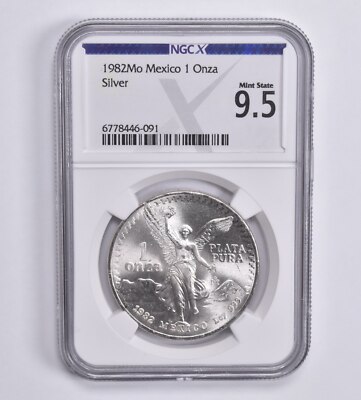 【中古美品】Mata Quest3 フルセット　M80217-10 1982 Mo Mexico 1 Onza Libertad Mexican Mint State 9.5 NGC X NGCX