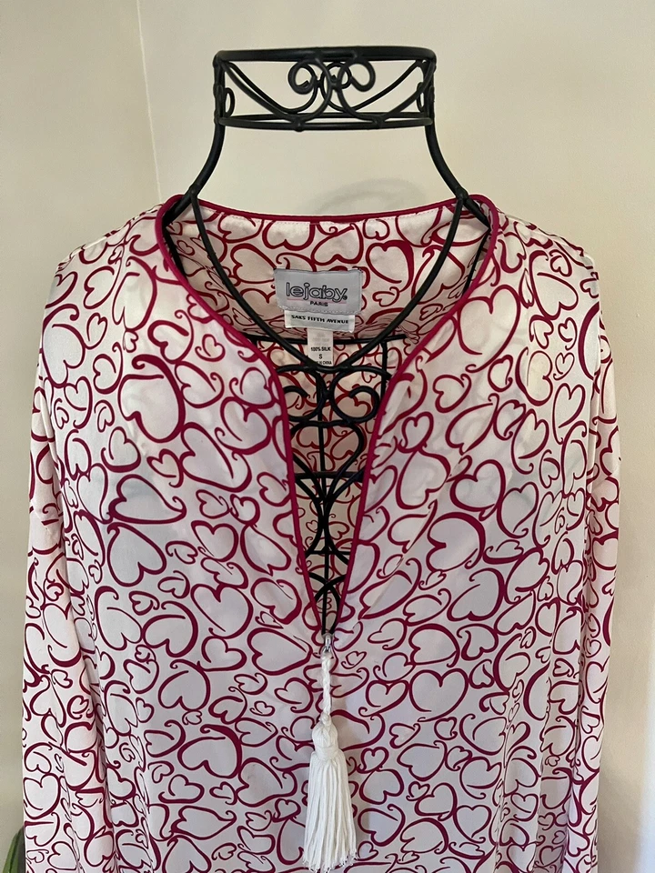 VINTAGE LEJABY PARIS SAKS FIFTH AVENUE NIGHT GOWN SIZE S  - Image 4 of 4