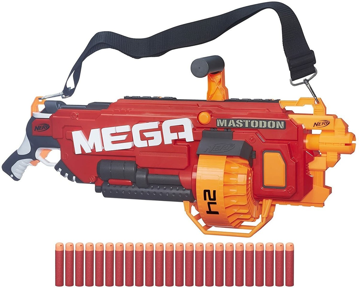 Nerf N-Strike Mega Mastodon Soft Toy Dart Gun Mega Blaster 24