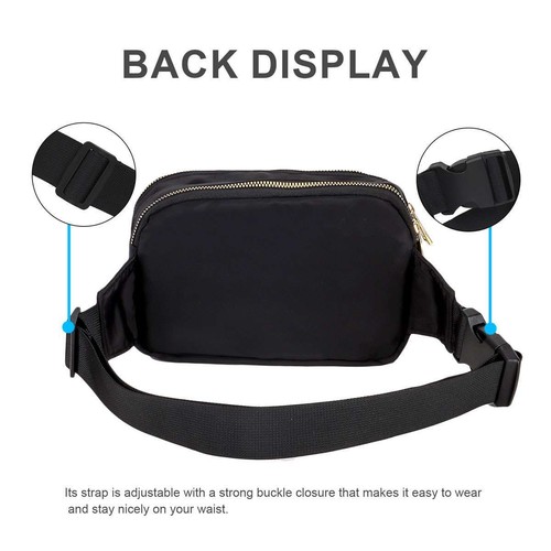 Men Women Fanny-Pack Belt Waist Bag Cross body Sling Shoulder Travel Sport Pouch - 第 4/9 張圖片