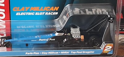 Sealed Autoworld 4 Gear Clay Millican Parts Plus Top Fuel Dragster HO Slot Car