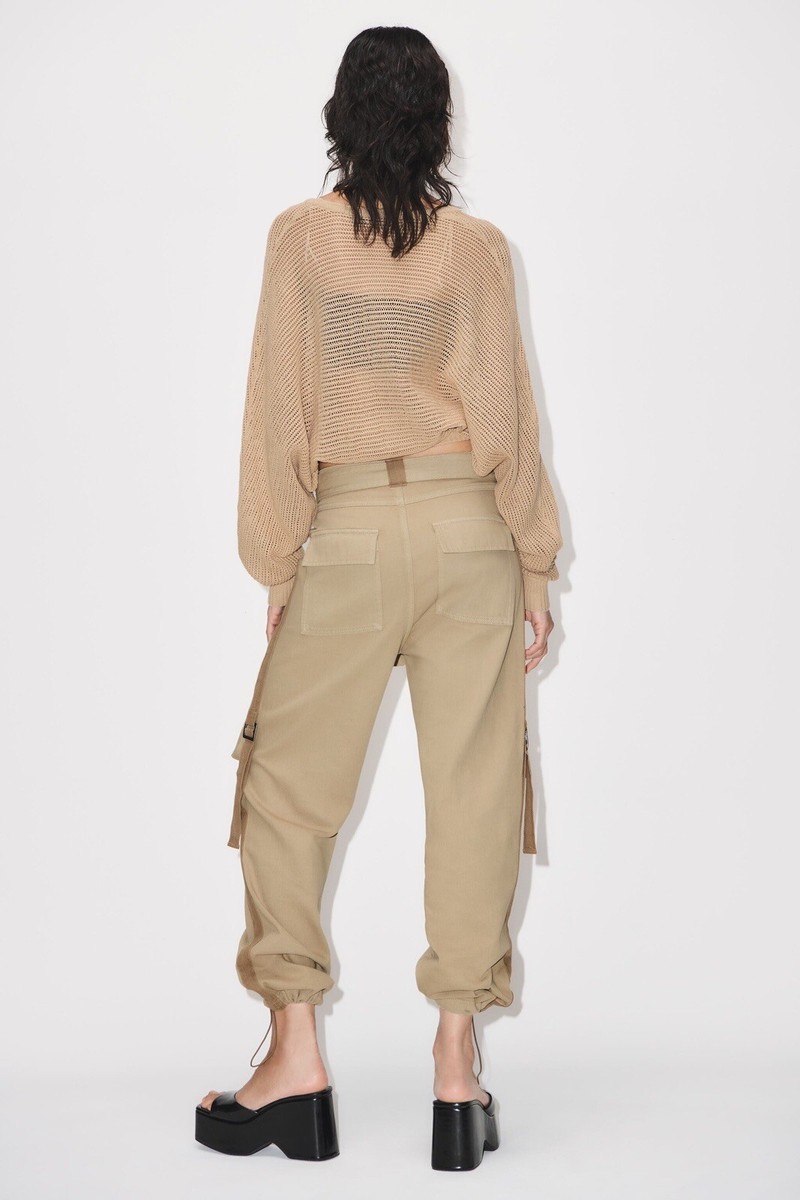 ZARA WOMAN NWT FW23 CARGO TROUSERS WITH STRAPS BEIGE 2449 ZARA WOMAN NWT FW23 CARGO TROUSERS WITH STRAPS BEIGE 2449
