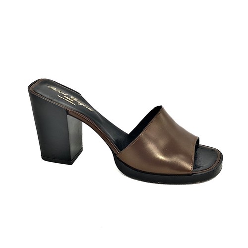 Tacones deslizantes de cuero bronce Robert Clergerie talla 7 B - Imagen 6 de 12