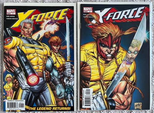 X-Force #1 and #2 Marvel Comics NM 2004 The Legend Returns