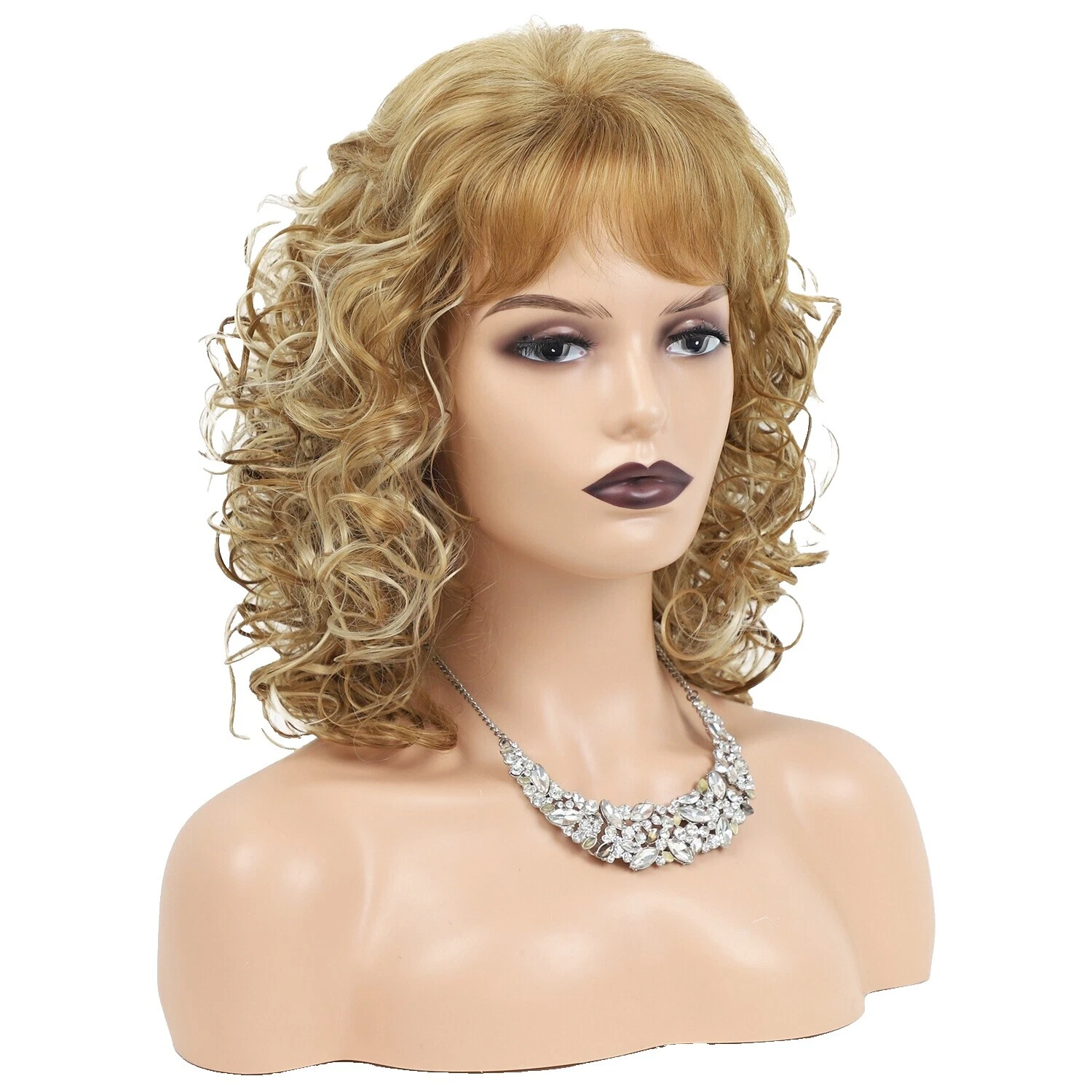 Cosplay Curly Bangs Straight Wigs & Hairpieces