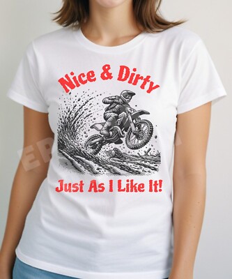 Motocross T-Shirt Damen Motorrad Trails Nice & Dirty Speed Biker Moto Cross