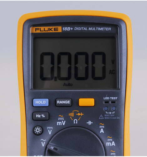 Fluke 18B+ AC/DC Voltage Current Resistance Capacitance LED Test Multimeter - Picture 3 of 10
