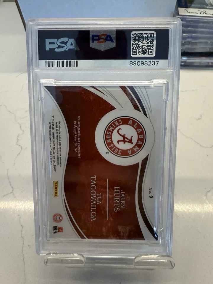 2020 Immaculate Collegiate Jalen Hurts Tua Tagovailoa Rc Auto /25 Alabama PSA - Image 4 of 4