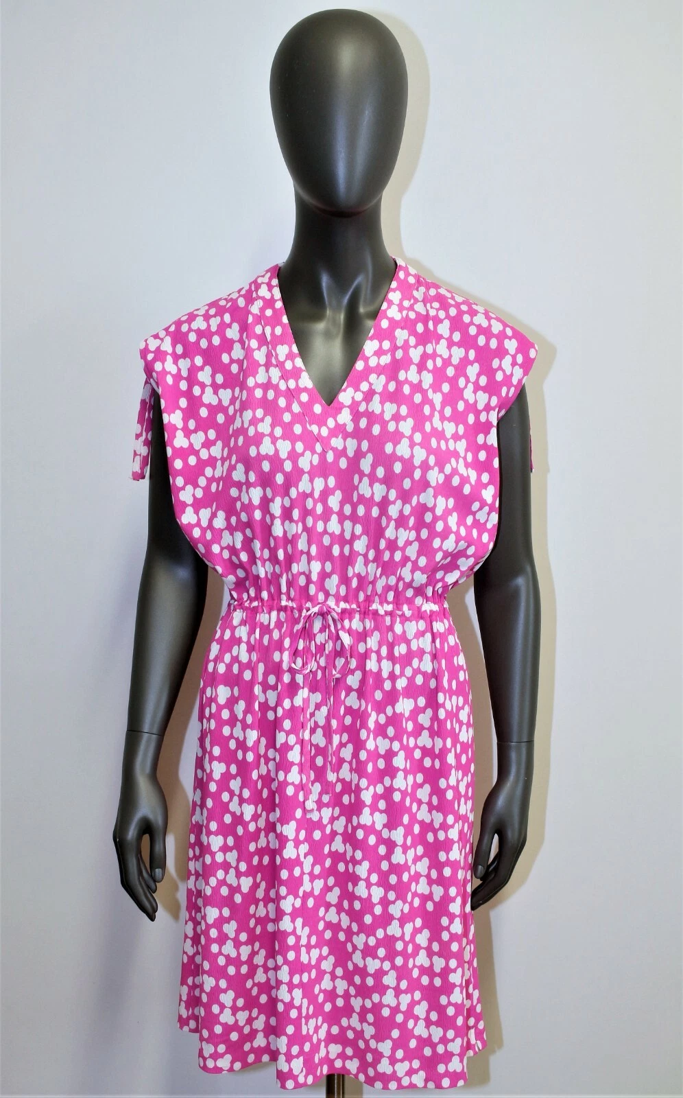 CHRISTIAN DIOR BEACHWEAR Robe de plage rose vintage années 80 40FR 8US Made in France