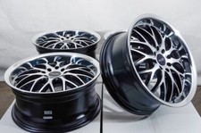 17 Wheels Rims Black 4 Lugs Honda Civic Accord Fit Accent Kia Rio Miata Cooper