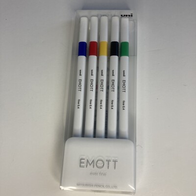 uni EMOTT mitsubishi colored  felt-tip pen 5 colors set