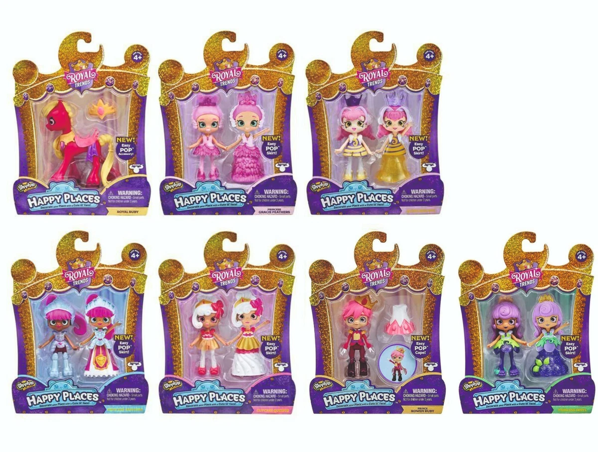 SHOPKINS ROYAL TRENDS HAPPY PLACES FIGURE DOLL TOY Choice of 7 NEW