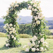 7.5ft Steel Garden Arch Trellis Arbor Climbing Plant Flower Wedding Frame Decors