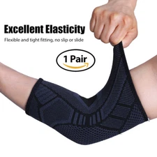 1 Pair Elbow Compression Sleeves Wrap Support for Tendonitis Prevention Recovery