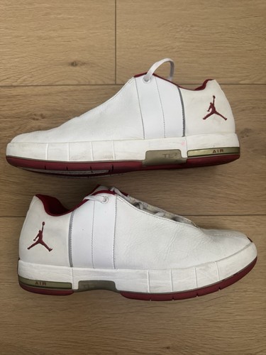 Nike Air Jordan Team Elite 2 Low Mens S 9.5 Red/White Basketball Shoes Sneakers