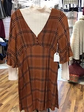 COCO + JAIMESON LONG SLEEVE MOCK-NECK PLAID DRESS SET