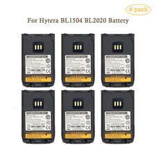 6 PCS BL1502 Battery For Hytera Two Way Radios PD562i PD602i PD662i PD682i