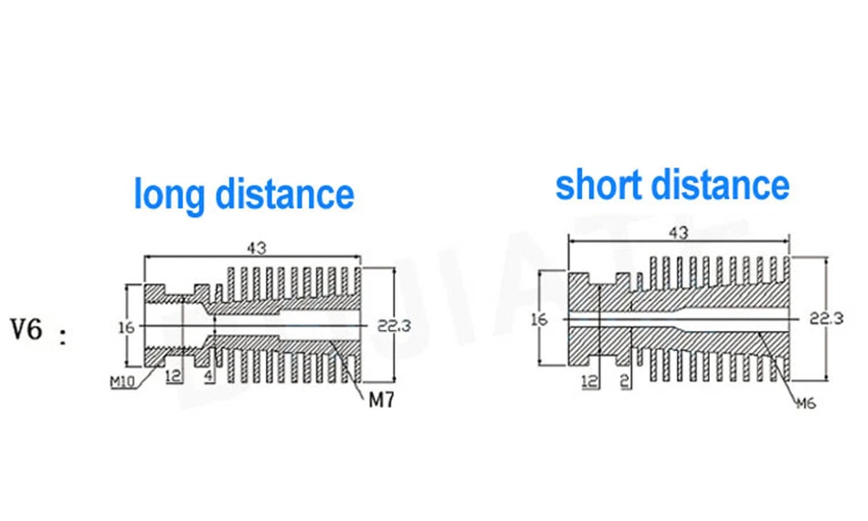 V6 Extruder Metal Heat Sink for 1.75/3mm J-Head Fit for E3D-V6 3D Printer Tools - Image 3 of 4